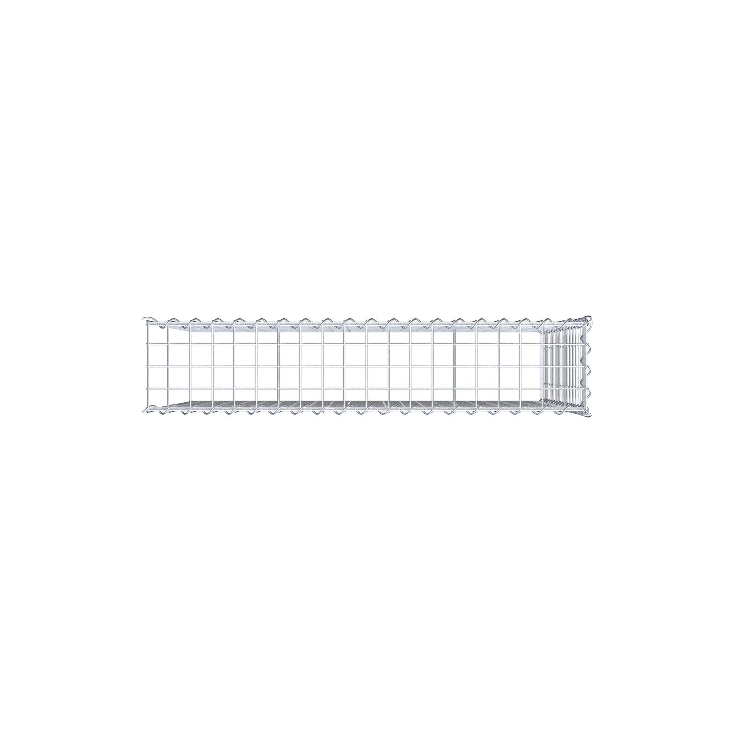 Opvokset gabion type 4 100 cm x 80 cm x 20 cm (L x H x D), maskestørrelse 5 cm x 5 cm, spiral