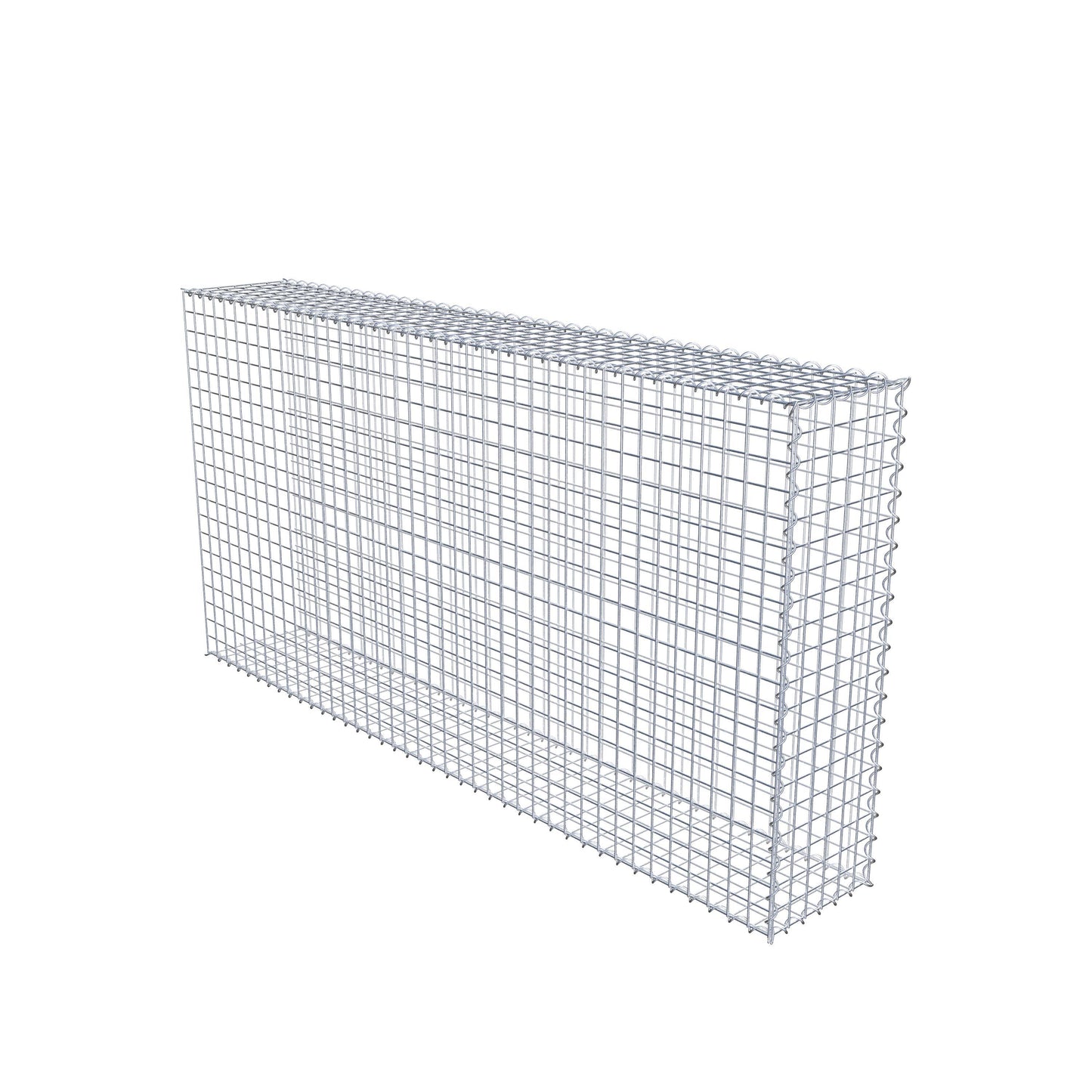 Gabion rapporté type 2 200 cm x 100 cm x 30 cm (L x H x P), mailles 5 cm x 5 cm, spirale