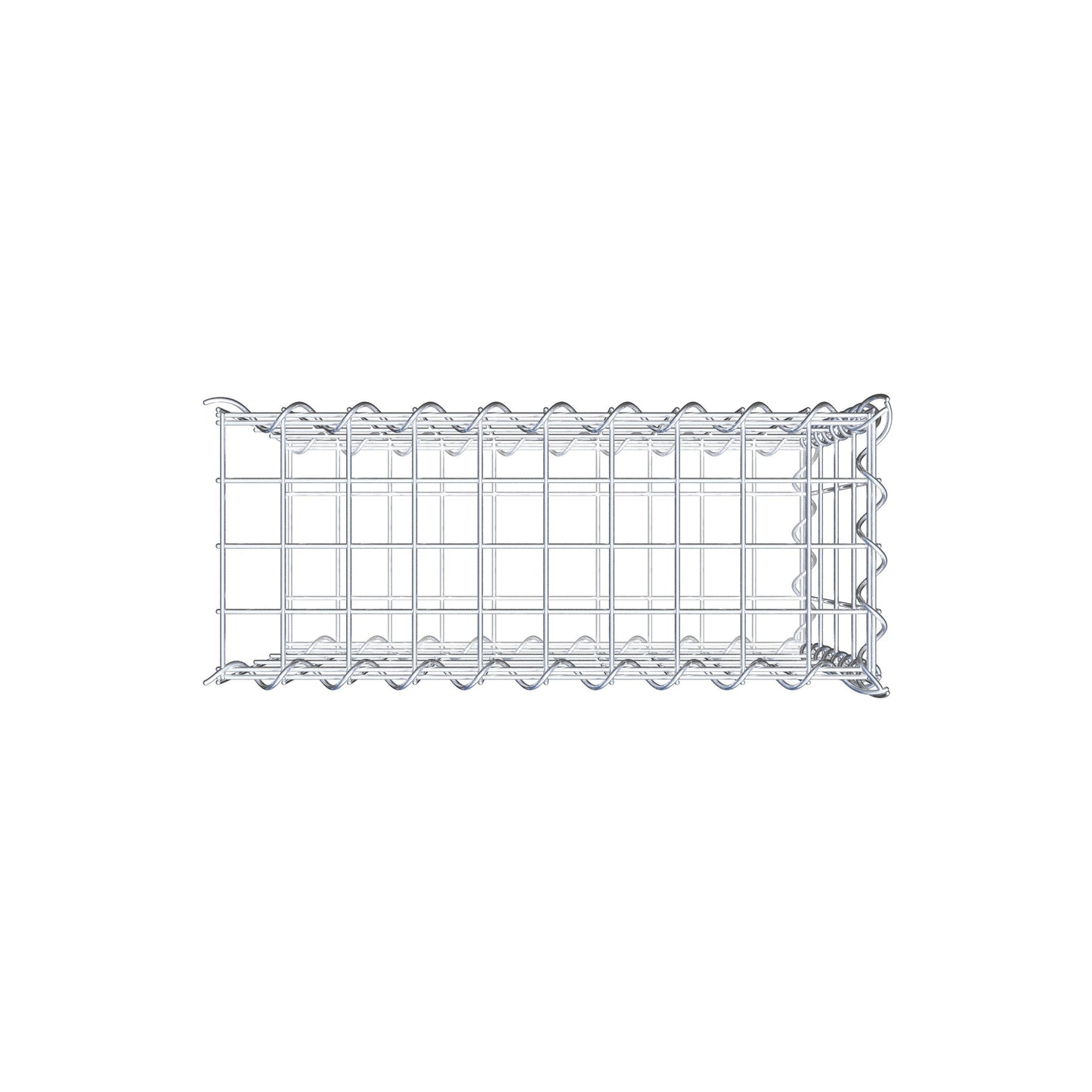 Opvokset gabion type 2 50 cm x 40 cm x 20 cm (L x H x D), maskestørrelse 5 cm x 10 cm, spiral