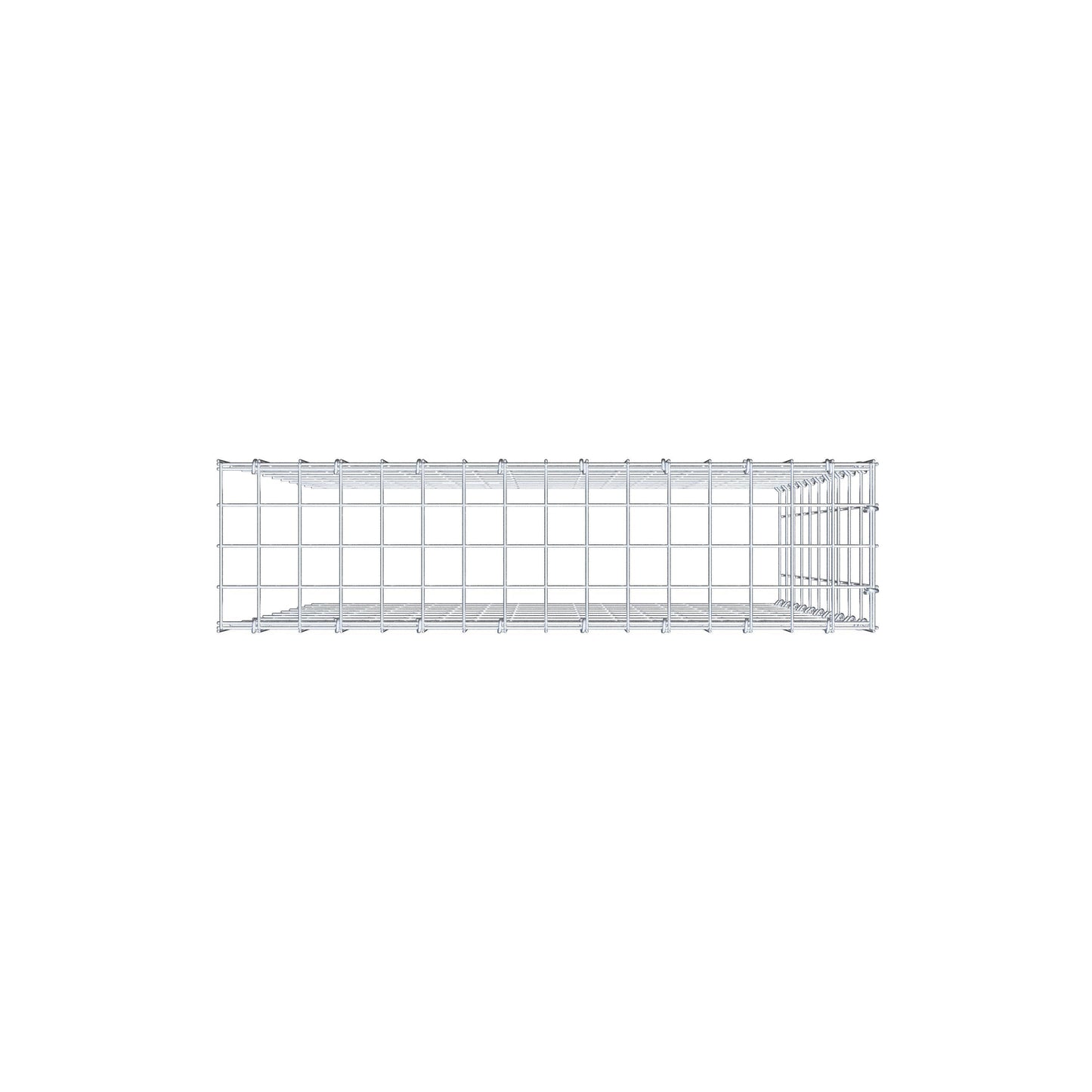Fourche rapportée type 4 100 cm x 80 cm x 20 cm (L x H x P), mailles 5 cm x 10 cm, anneau en C