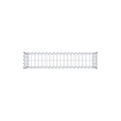 Juego de 2 gaviones de 100 cm x 40 cm x 20 cm (largo x alto x fondo), malla de 5 x 10 cm, en espiral