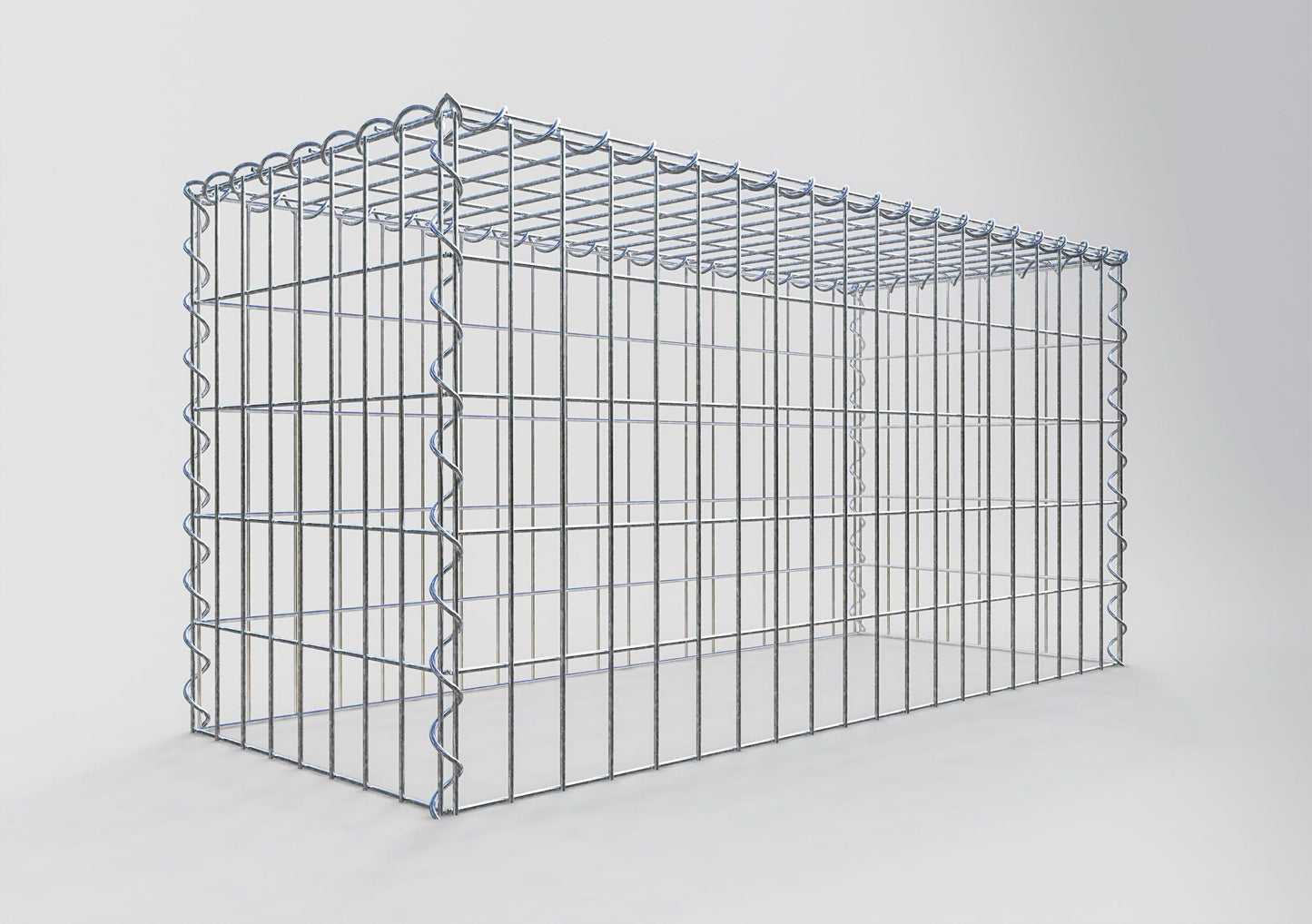 Anbaugabione Typ 3 100 cm x 50 cm x 40 cm (L x H x T), Maschenweite 5 cm x 10 cm, Spirale