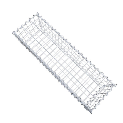 Gabion 100 cm x 30 cm x 30 cm (L x H x D), maskestørrelse 5 cm x 10 cm, spiral