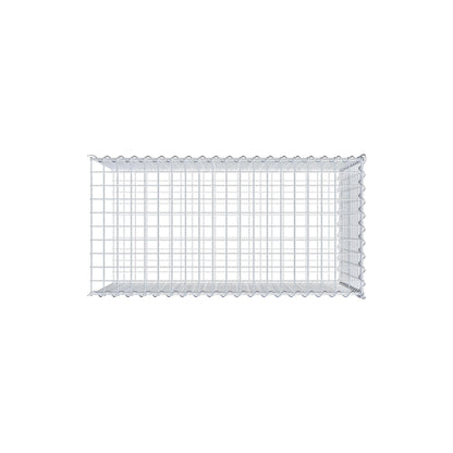 Udvokset gabion type 2 100 cm x 60 cm x 50 cm (L x H x D), maskestørrelse 5 cm x 5 cm, spiral