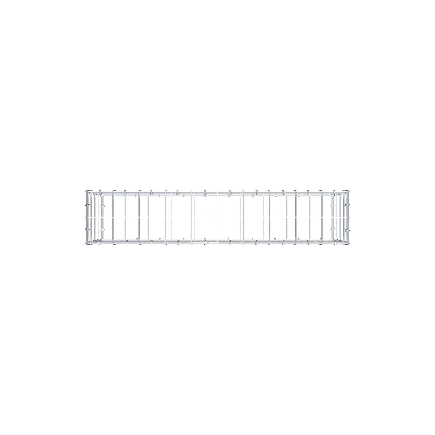 Gabião 100 cm x 40 cm x 20 cm (C x A x P), malhagem 10 cm x 10 cm, anel C