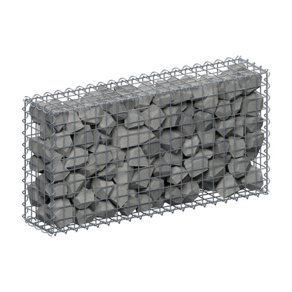 Gabion 100 cm x 50 cm x 20 cm (L x H x D), maskestørrelse 5 cm x 5 cm, spiral