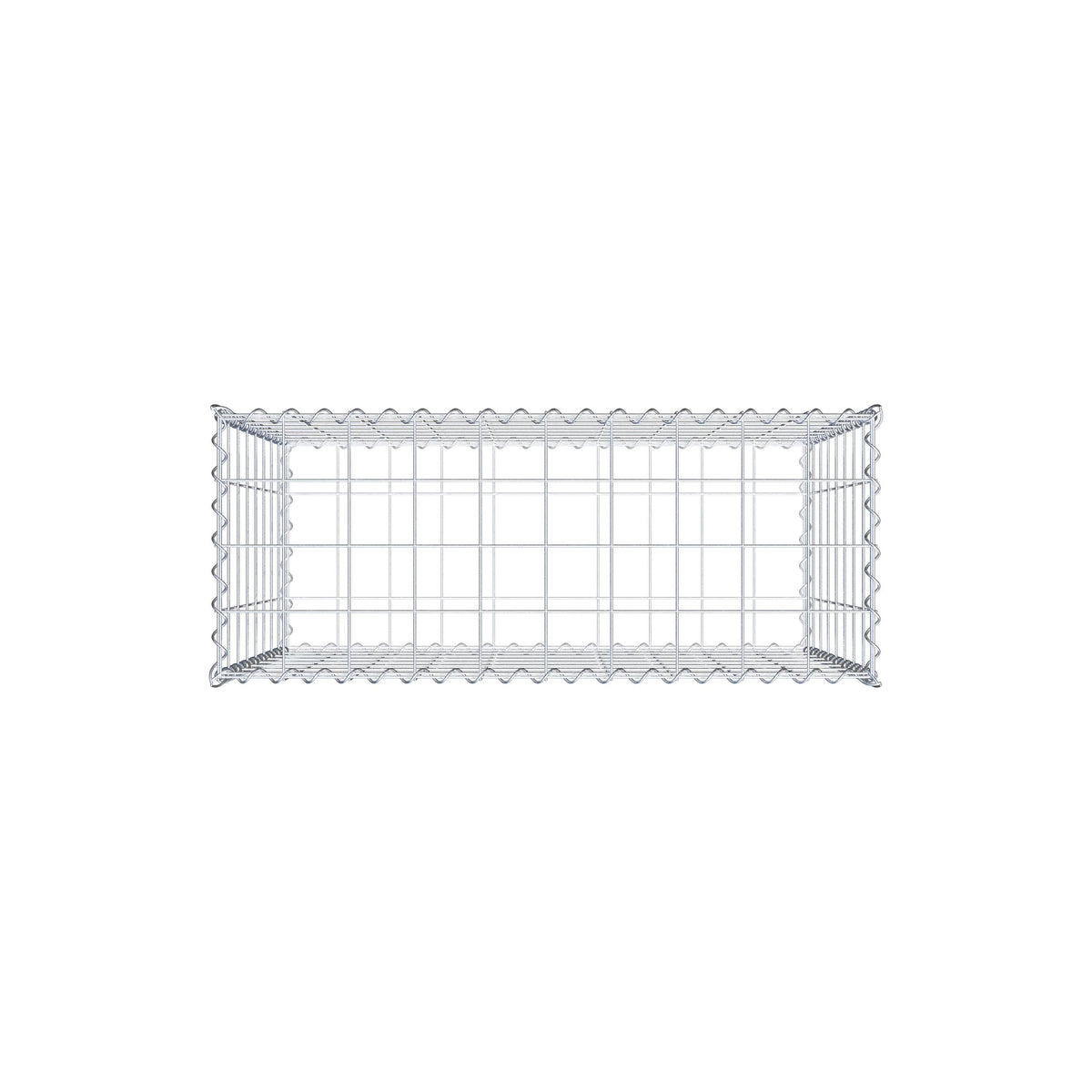 Gabione 100 cm x 80 cm x 40 cm (L x H x T), Maschenweite 10 cm x 10 cm, Spirale