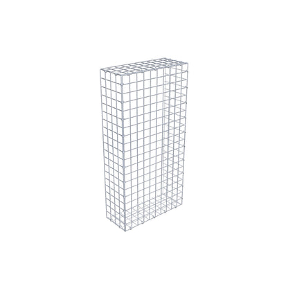 Monteret gabion type 2 100 cm x 20 cm x 50 cm (L x H x D), maskestørrelse 5 cm x 5 cm, C-ring
