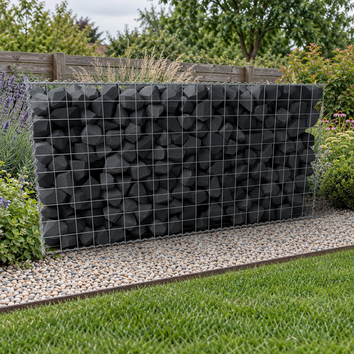 Gabion 200 cm x 100 cm x 50 cm (L x H x P), mailles 10 cm x 10 cm, spirale