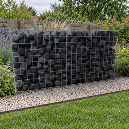 Gabion 200 cm x 100 cm x 50 cm (L x H x P), mailles 10 cm x 10 cm, spirale