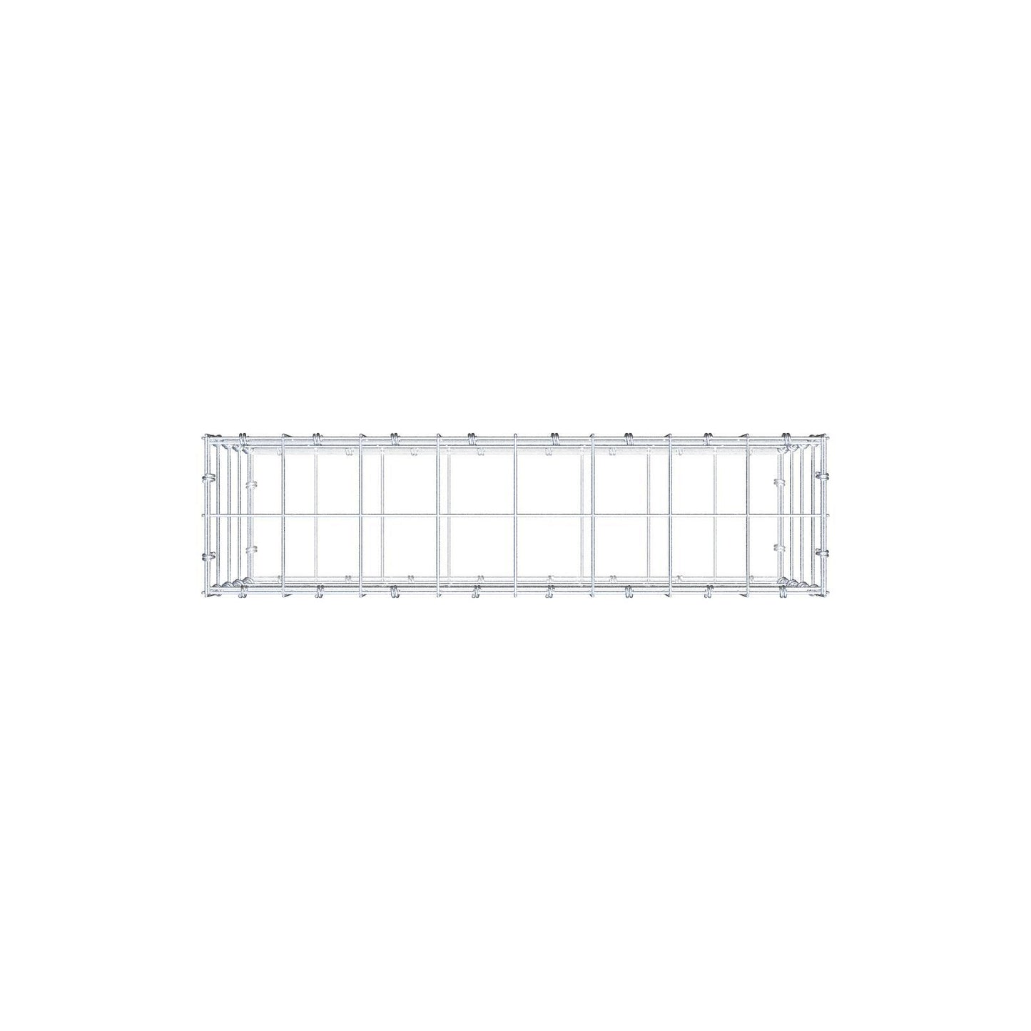 Gabion 80 cm x 40 cm x 20 cm (L x H x D), mesh size 10 x 10 cm, spiral ring