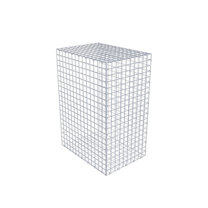 Gavión complementario de tipo 2 100 cm x 70 cm x 50 cm (largo x alto x fondo), malla 5 cm x 5 cm, anillo en C