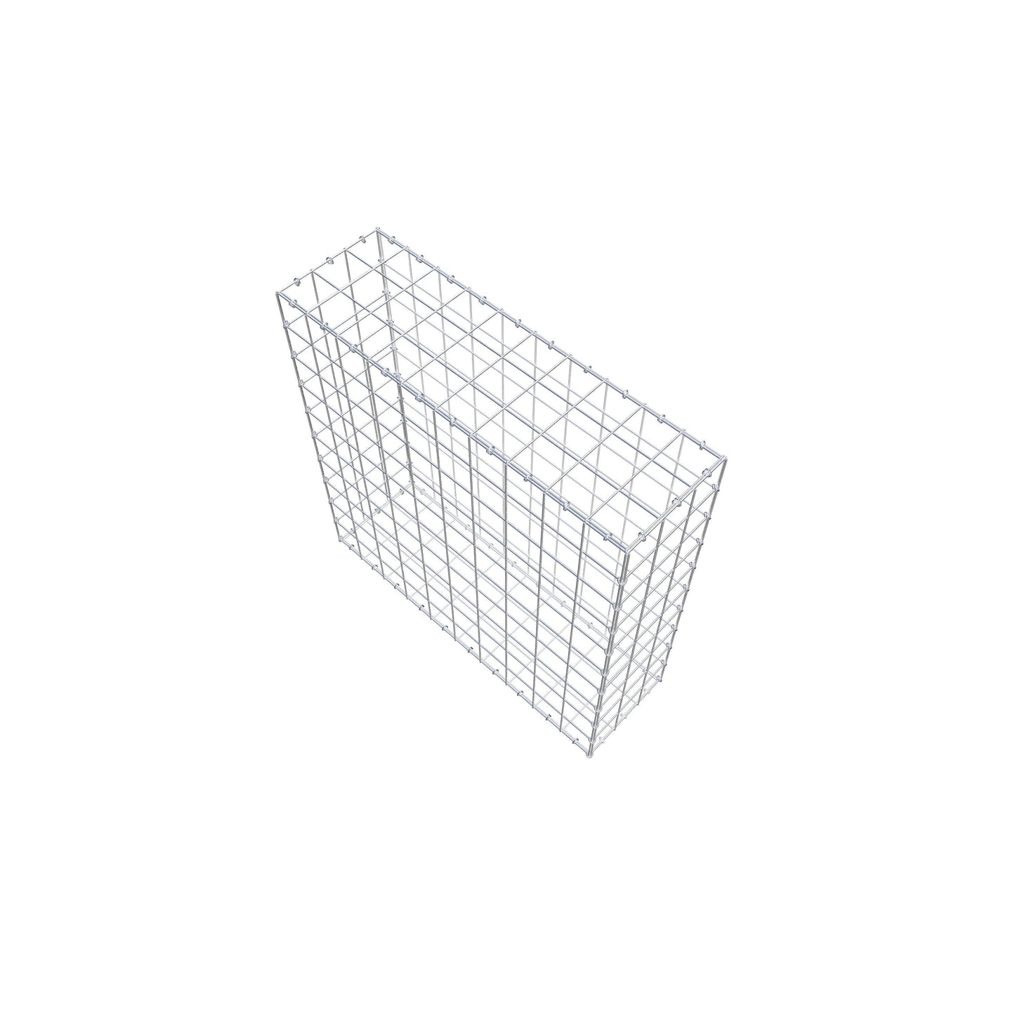 Gabião 100 cm x 100 cm x 30 cm (C x A x P), malhagem 10 cm x 10 cm, anel C