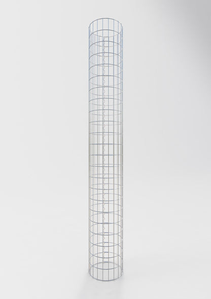 Gabion column around 32 cm diameter, 230 cm height, mesh size 5 cm x 10 cm