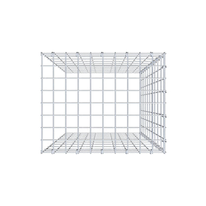 Typ 4 påbyggnadsgabion 100 cm x 50 cm x 40 cm (L x H x D), maskstorlek 5 cm x 10 cm, C-ring