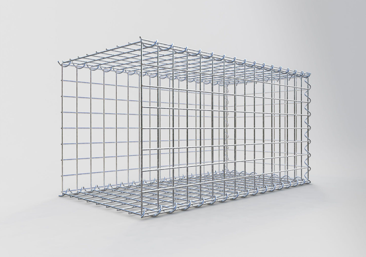 Add-on schanskorf type 2 80 cm x 40 cm x 40 cm (L x H x D), maaswijdte 5 cm x 5 cm, spiraalvormig