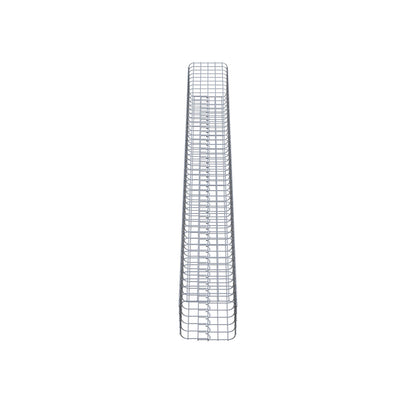 Coluna de gabião quadrada 27 cm x 27 cm, 230 cm de altura, PM 5 cm x 5 cm