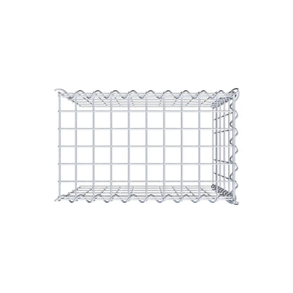 Aangegroeide schanskorf type 4 50 cm x 50 cm x 30 cm (L x H x D), maaswijdte 5 cm x 10 cm, spiraal