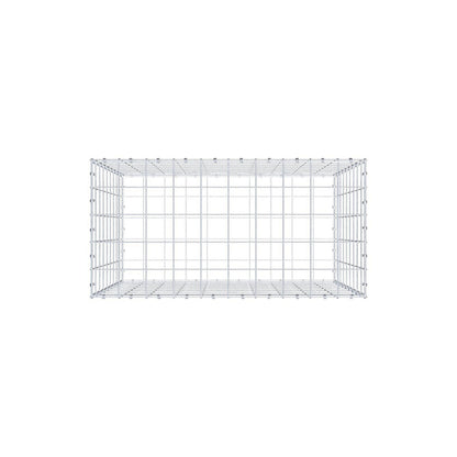 Gabione 100 cm x 90 cm x 50 cm (L x H x T), Maschenweite 10 x 10 cm, Spiralring