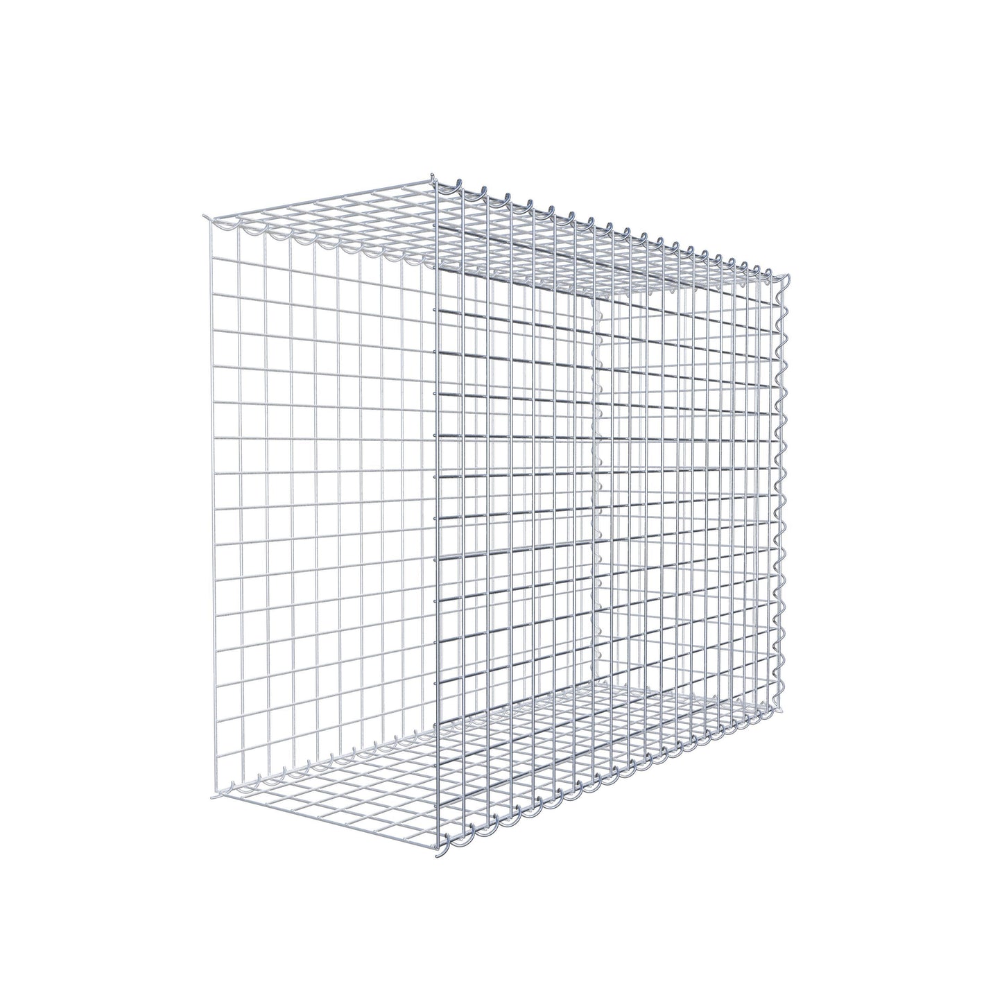 Add-on schanskorf type 2 100 cm x 80 cm x 40 cm (L x H x D), maaswijdte 5 cm x 5 cm, spiraalvormig