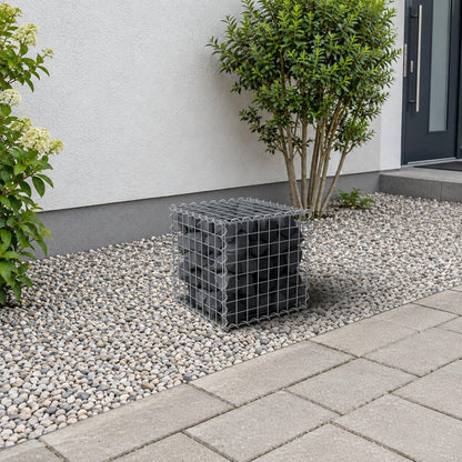 Gabione 40 cm x 40 cm x 40 cm (L x H x T), Maschenweite 5 cm x 5 cm, Spirale