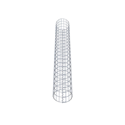 Gabionpelare, rund, varmförzinkad, 27 cm diameter, 200 cm höjd, MW 5 cm x 10 cm