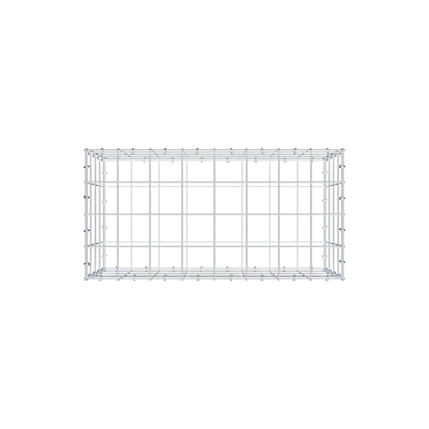 Gabione 80 cm x 40 cm x 40 cm (L x H x T), Maschenweite 10 cm x 10 cm, C-Ring