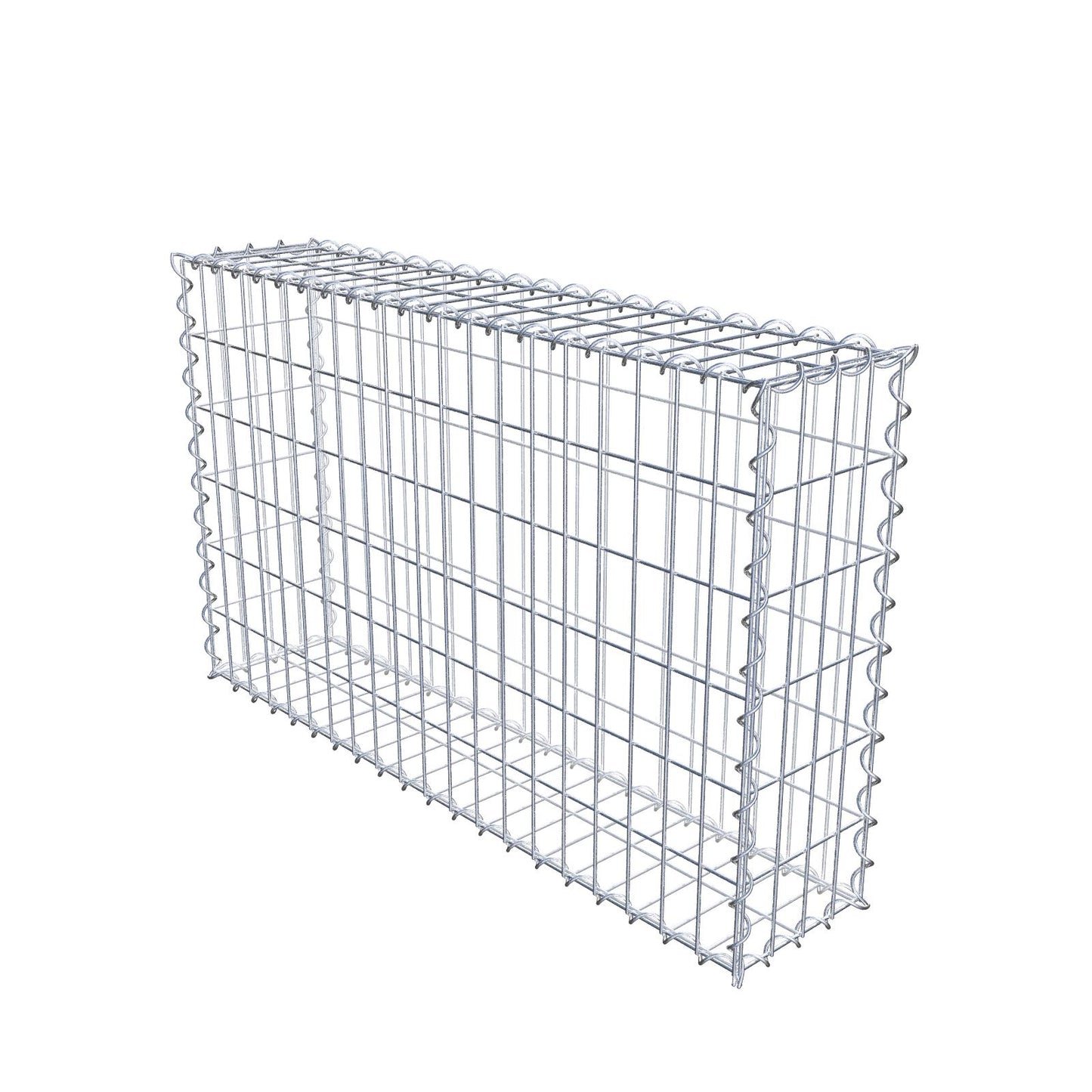 Schanskorf 100 cm x 60 cm x 20 cm (L x H x D), maaswijdte 5 cm x 10 cm, spiraalvormig