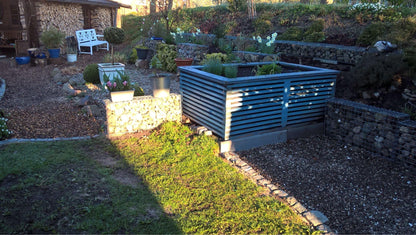 Lot de 2 gabions 100 cm x 50 cm x 20 cm (L x H x P), mailles 5 x 5 cm, spirale