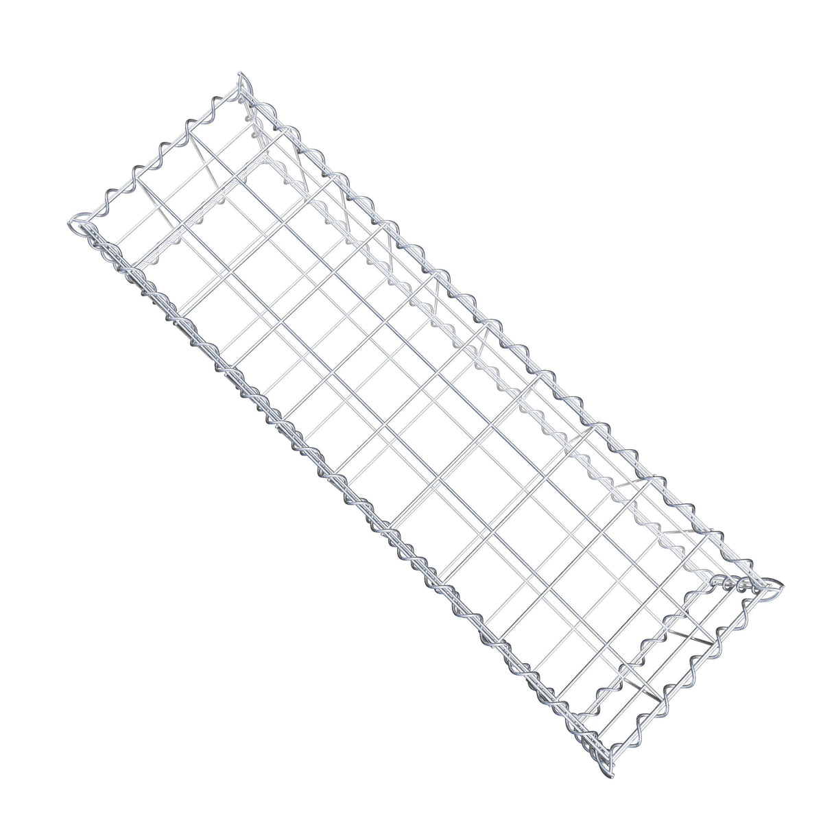 Gabion 100 cm x 20 cm x 30 cm (L x H x D), maskestørrelse 10 cm x 10 cm, spiral