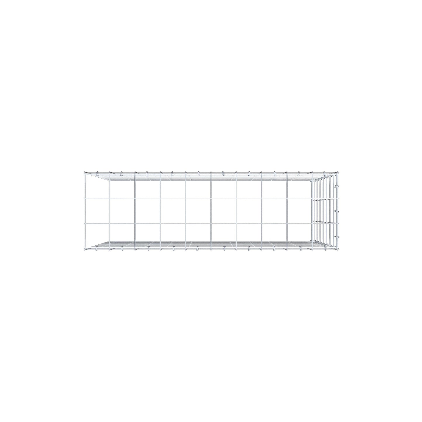 Gabião Tipo 4 100 cm x 80 cm x 30 cm (C x A x P), malhagem 10 cm x 10 cm, anel C
