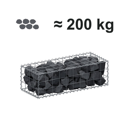 Gabione 100 cm x 30 cm x 40 cm (L x H x T), Maschenweite 10 cm x 10 cm, Spirale