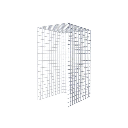 Gavión acoplable tipo 4 100 cm x 60 cm x 50 cm (L x A x P), malla 5 cm x 5 cm, anillo en C