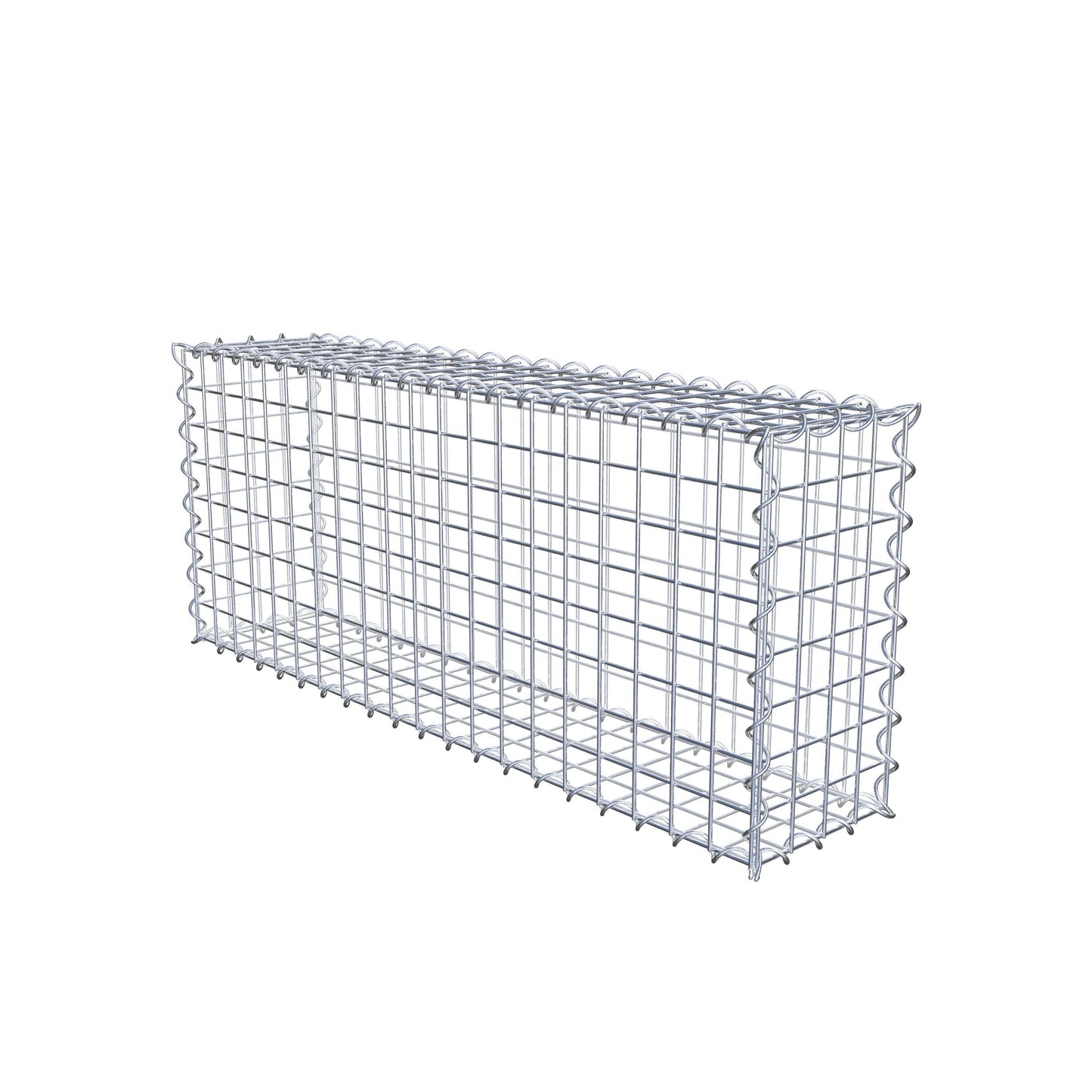 Juego de 2 gaviones de 100 cm x 40 cm x 20 cm (largo x alto x fondo), malla de 5 x 5 cm, en espiral