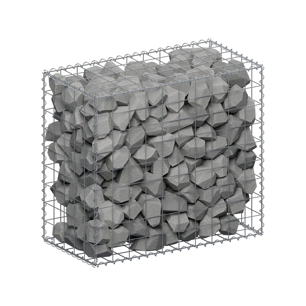 Gabion 100 cm x 90 cm x 50 cm (L x H x D), maskstorlek 10 cm x 10 cm, spiral