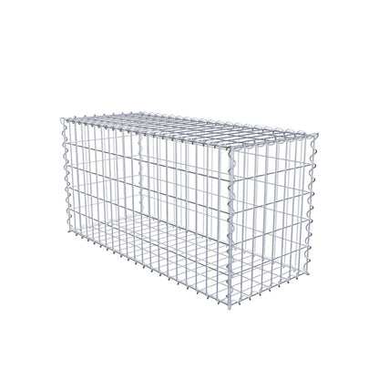 Gabião 100 cm x 50 cm x 40 cm (C x A x P), malhagem 5 cm x 10 cm, espiral
