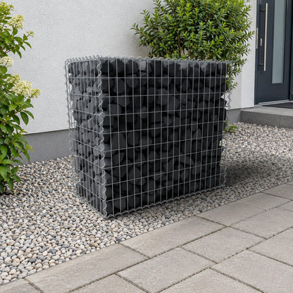 Gabione 100 cm x 90 cm x 50 cm (L x H x T), Maschenweite 5 cm x 10 cm, Spirale