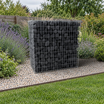 Schanskorf 100 cm x 100 cm x 50 cm (L x H x D), maaswijdte 5 cm x 10 cm, spiraalvormig