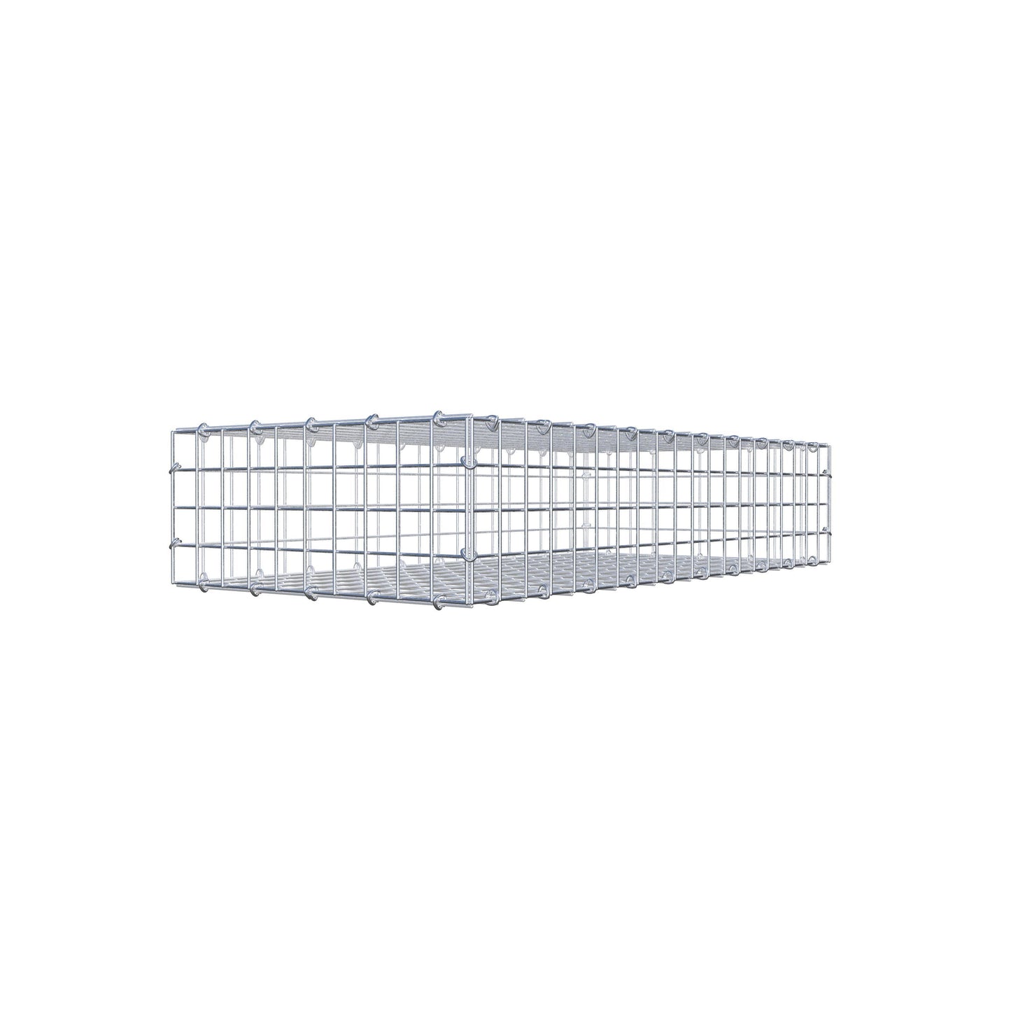 Gabion 100 cm x 20 cm x 50 cm (L x H x D), mesh size 5 cm x 5 cm, C-ring