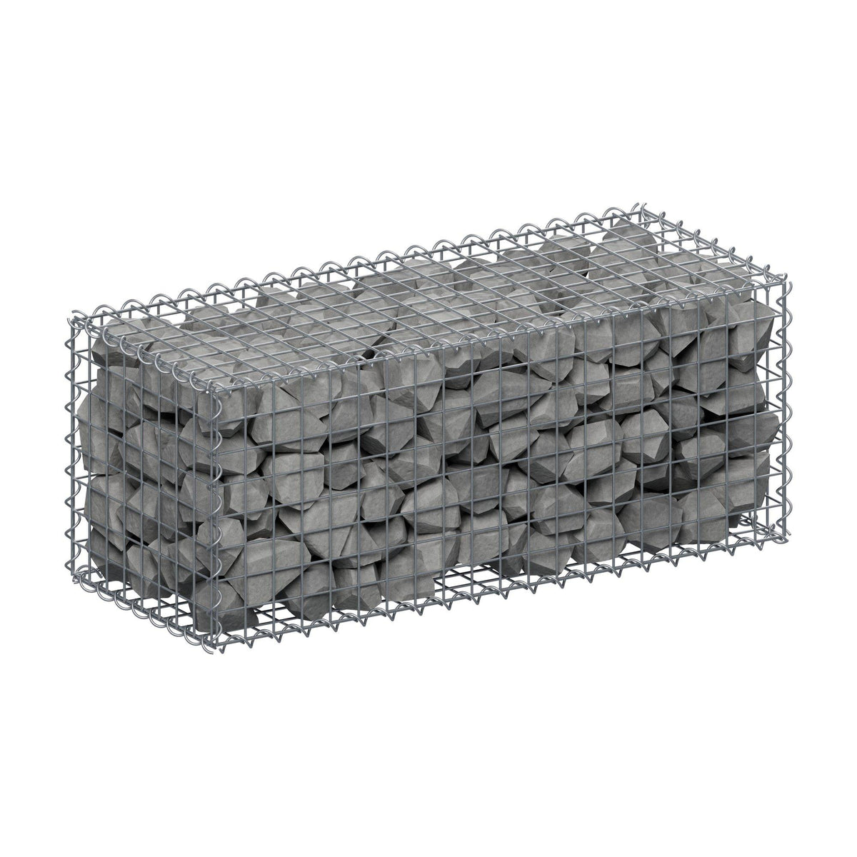 Gabion 100 cm x 40 cm x 40 cm (L x H x D), maskestørrelse 5 cm x 5 cm, spiral