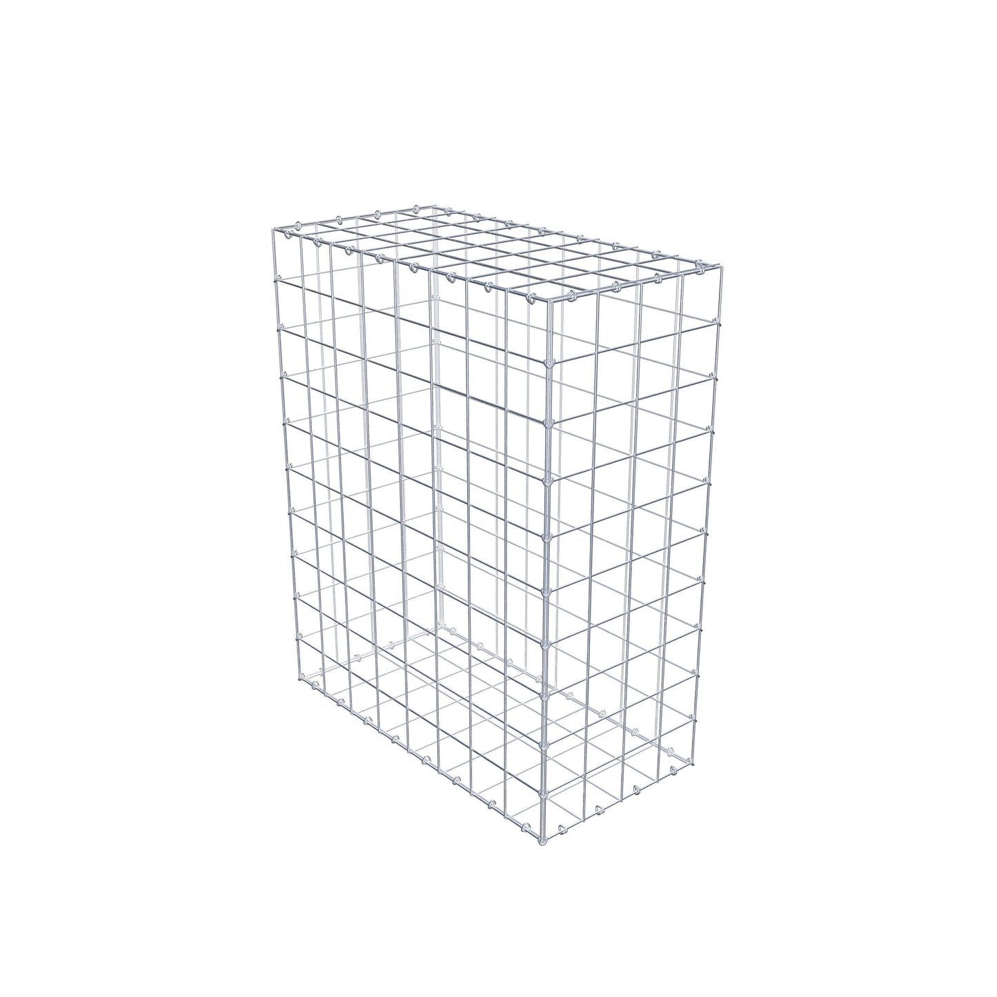 Gabione 100 cm x 80 cm x 40 cm (L x H x T), Maschenweite 10 cm x 10 cm, C-Ring