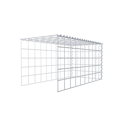 Gabion rapporté type 4 100 cm x 50 cm x 50 cm (L x H x P), mailles 10 cm x 10 cm, spirale