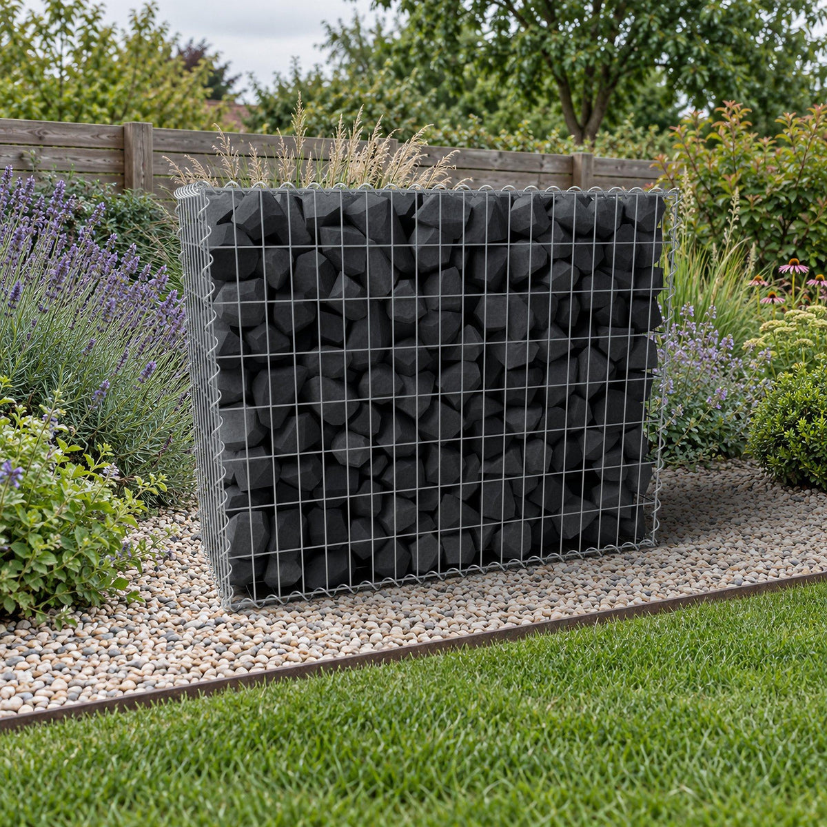 Gabion 100 cm x 80 cm x 40 cm (L x H x D), mesh size 5 cm x 10 cm, spiral