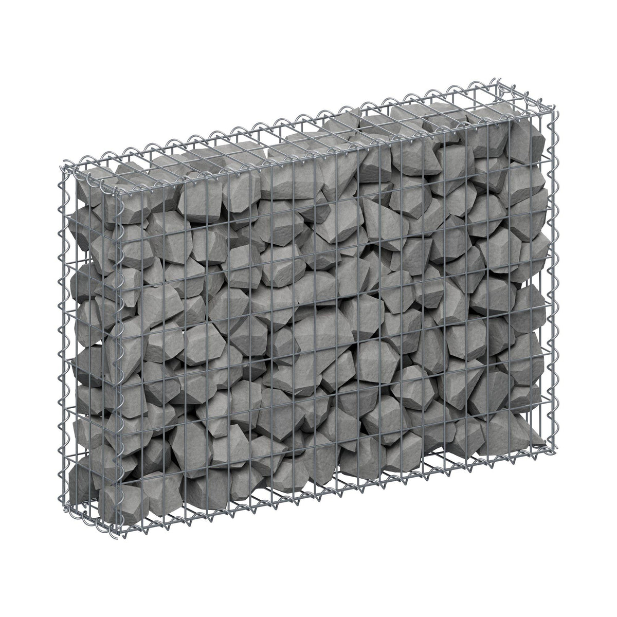 Gabion 100 cm x 70 cm x 20 cm (L x H x D), mesh size 5 cm x 10 cm, spiral