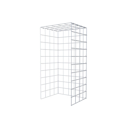 Monteret gabion type 4 100 cm x 40 cm x 50 cm (L x H x D), maskestørrelse 10 cm x 10 cm, C-ring