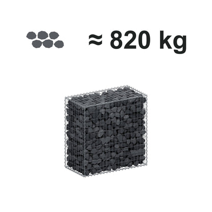 Schanskorf 100 cm x 100 cm x 50 cm (L x H x D), maaswijdte 5 cm x 10 cm, spiraalvormig