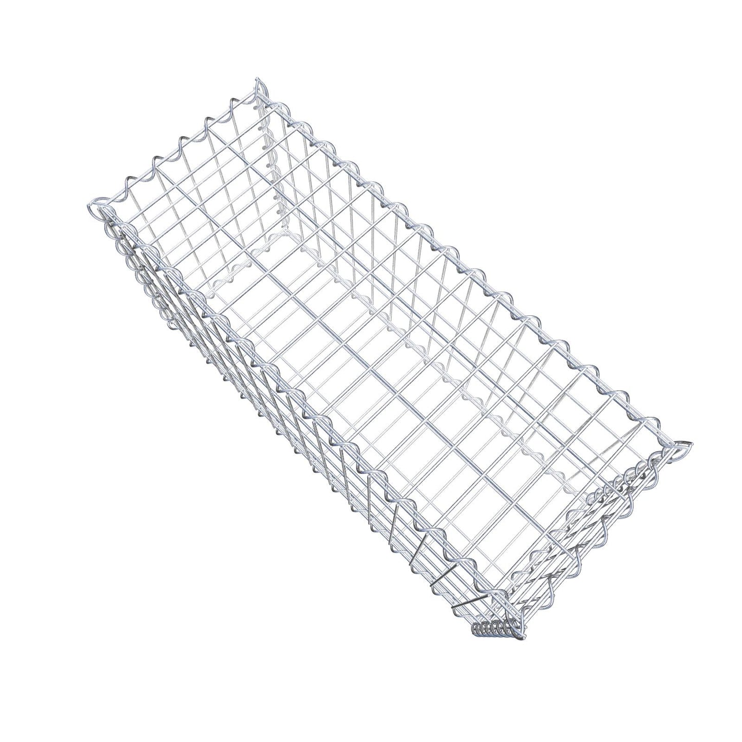 Gabbione 80 cm x 40 cm x 30 cm (L x H x P), maglia 5 cm x 10 cm, spirale