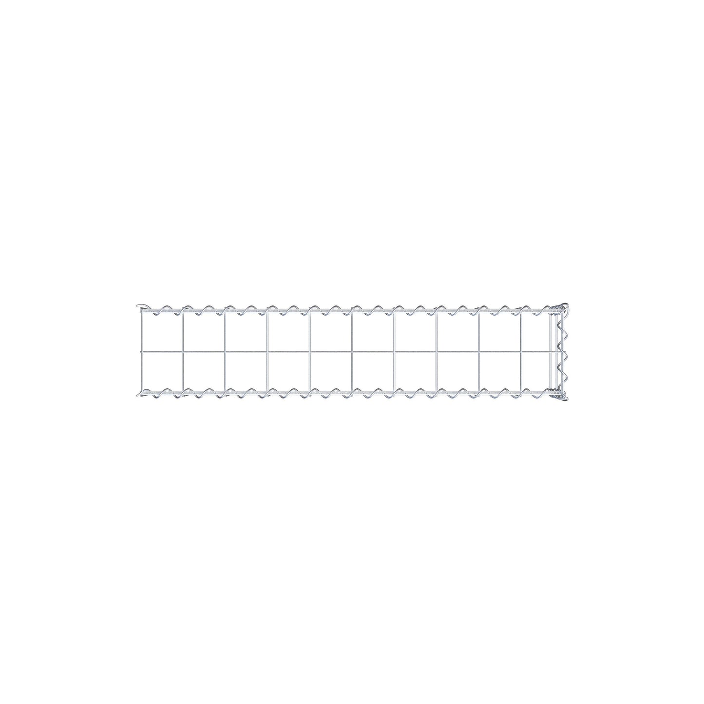 Aangegroeide schanskorf type 4 100 cm x 20 cm x 20 cm (L x H x D), maaswijdte 10 cm x 10 cm, spiraal