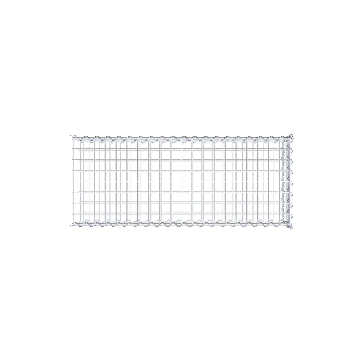 Opvokset gabion type 2 100 cm x 20 cm x 40 cm (L x H x D), maskestørrelse 5 cm x 5 cm, spiral