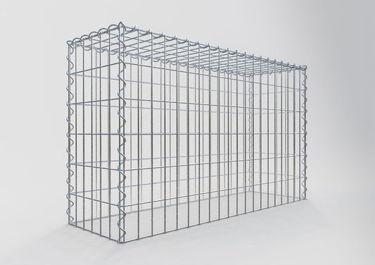 Opvokset gabion type 3 100 cm x 60 cm x 30 cm (L x H x D), maskestørrelse 5 cm x 10 cm, spiral